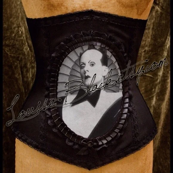 Ultra rare Louise Black Klaus Nomi cameo corset - Picture 1 of 7